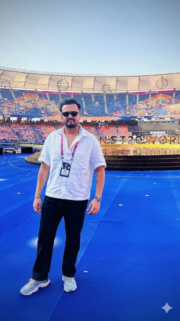 Stadium floor, live event day, Utkarsh Jayesh Suratwala