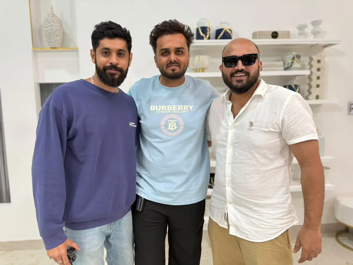 With friends and colleagues after a shoot, Utkarsh Jayesh Suratwala