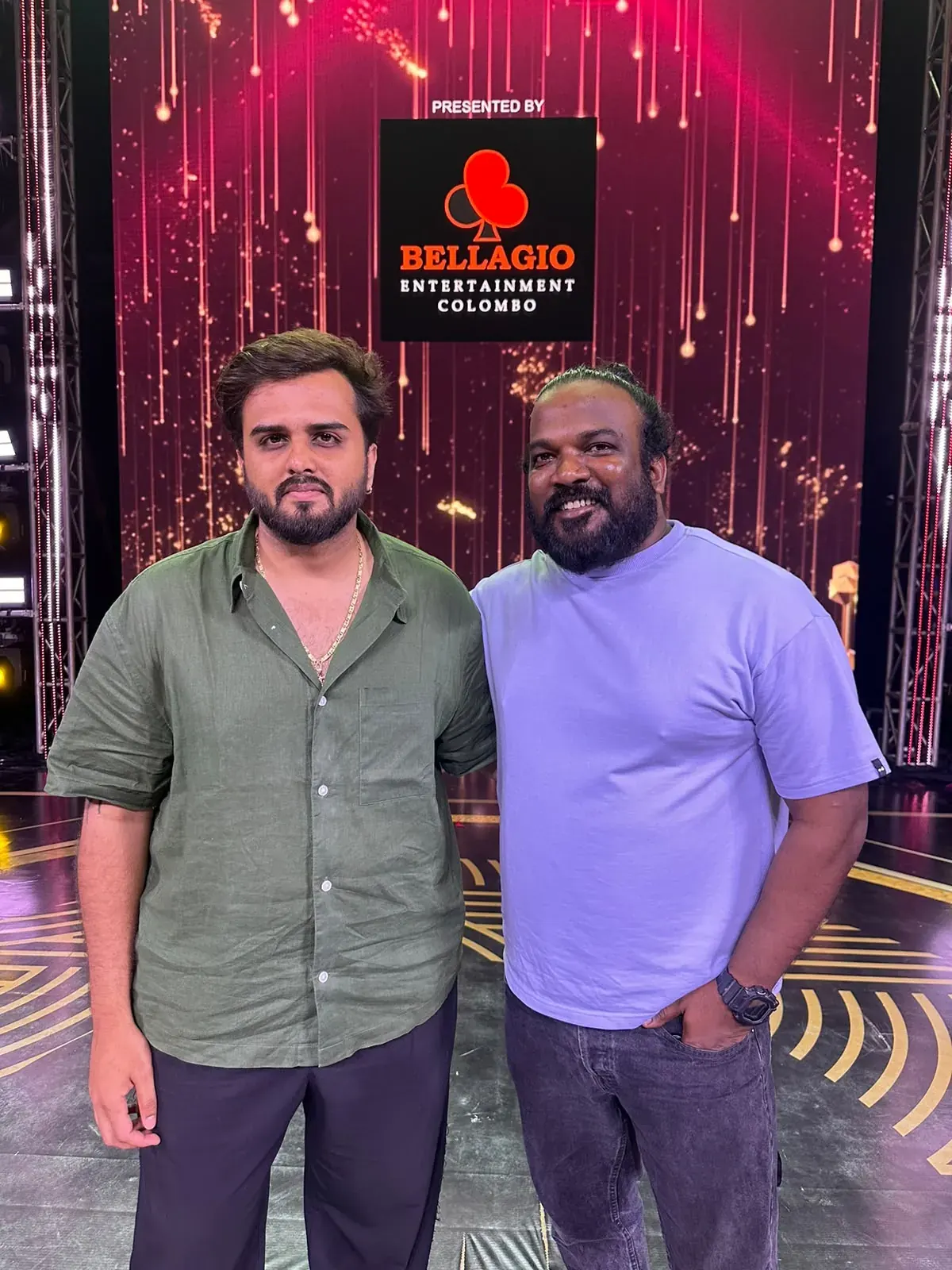 With a colleague on a reality set, Utkarsh Jayesh Suratwala