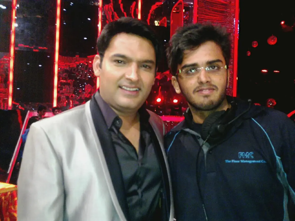 With Kapil Sharma between rehearsals, Utkarsh Jayesh Suratwala