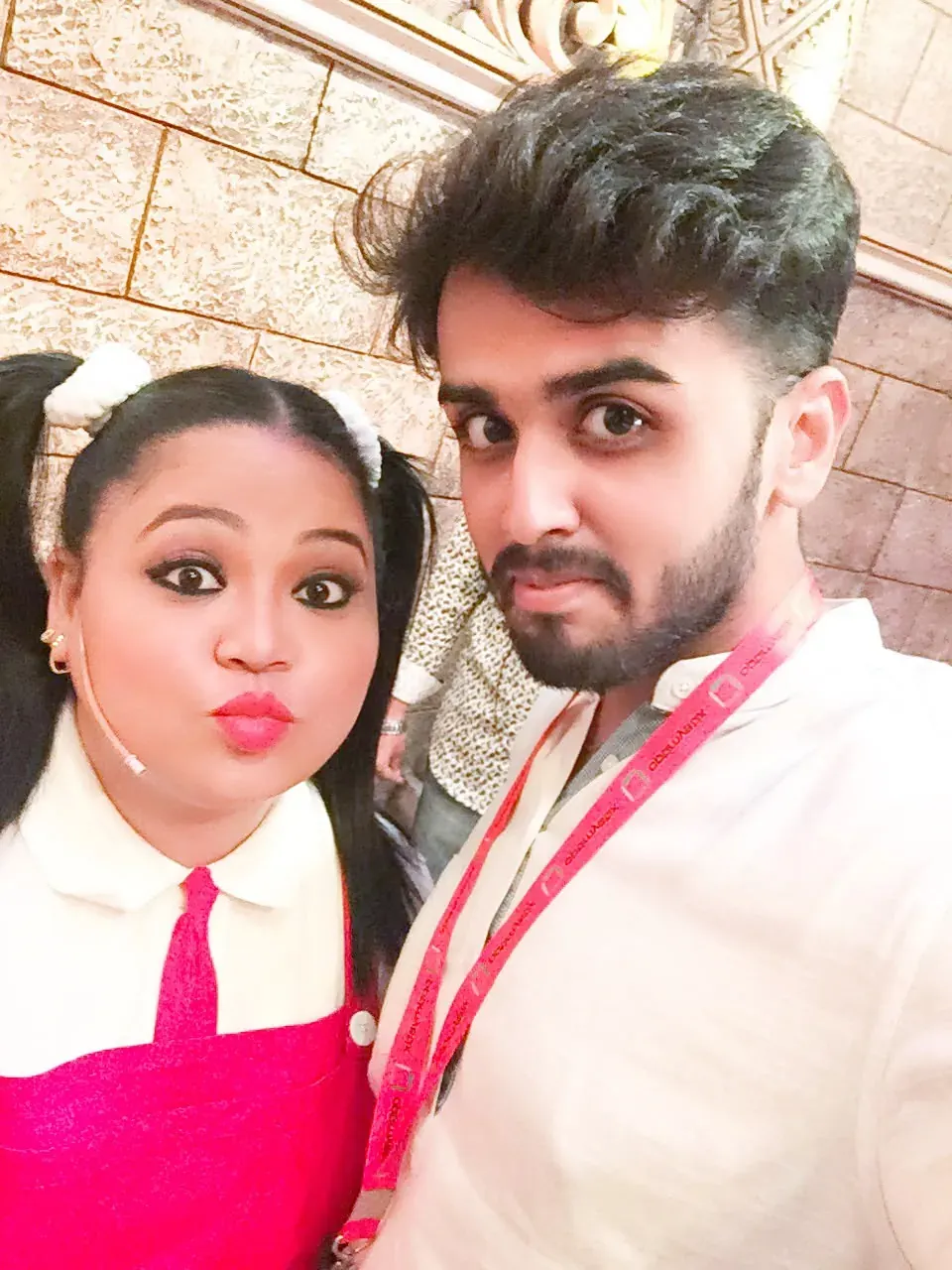 A selfie with a comedy star on set, Utkarsh Jayesh Suratwala