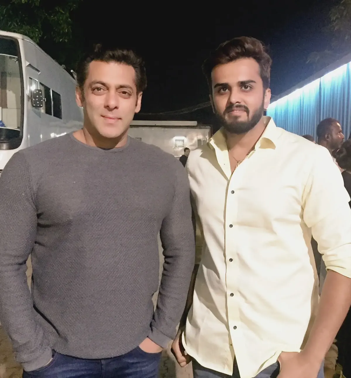 With a guest star at a studio, Utkarsh Jayesh Suratwala