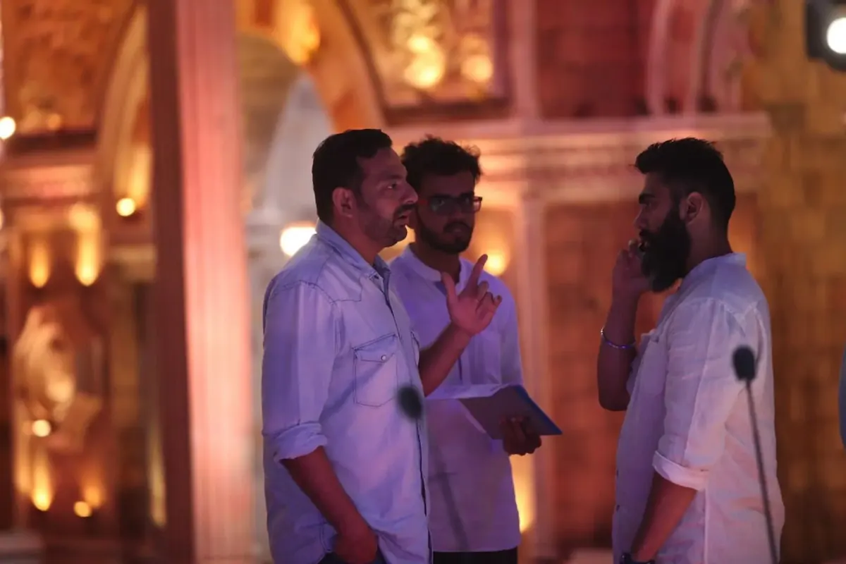 Set walk-through during a shoot, Utkarsh Jayesh Suratwala